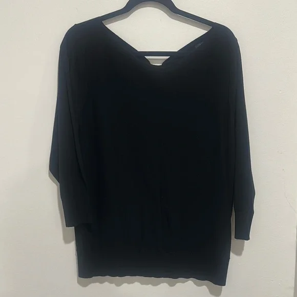 EUC | Black V-Neck/squarish neck Sweater XXL - Picture 1 of 9